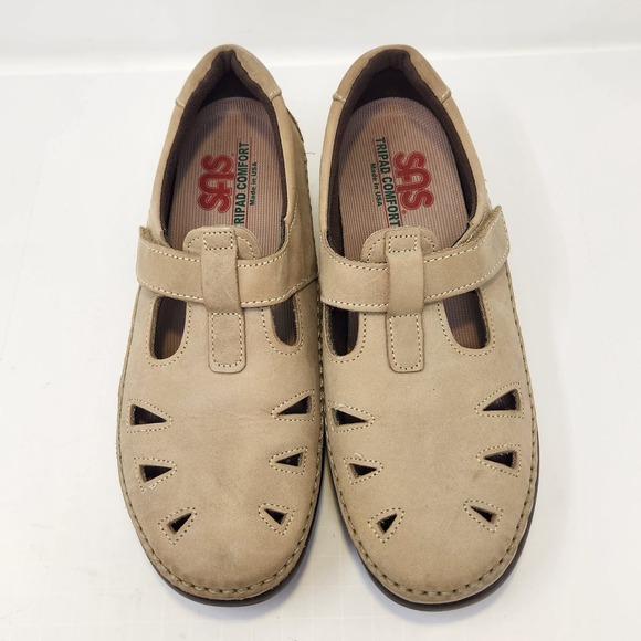 SAS Tripad Comfort Womens Roamer Tan Leather Walking Loafers Shoes Size 8 M - Picture 2 of 10